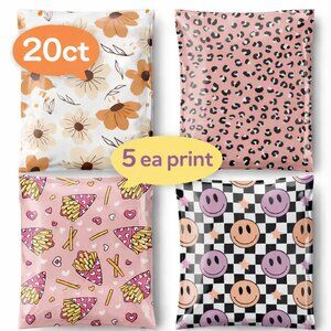 20ct Medium 10 x 13 Poly Mailers (5 each print)